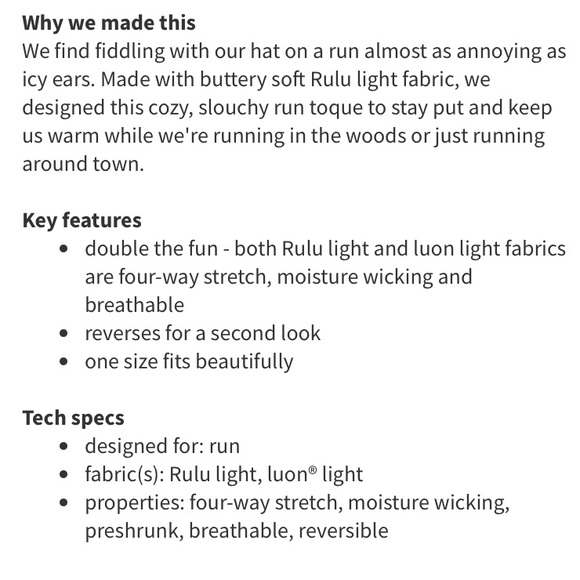 Lululemon double the fun toque reversible run hat - Picture 4 of 9